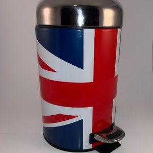 Union Jack British Flag Trash Bin